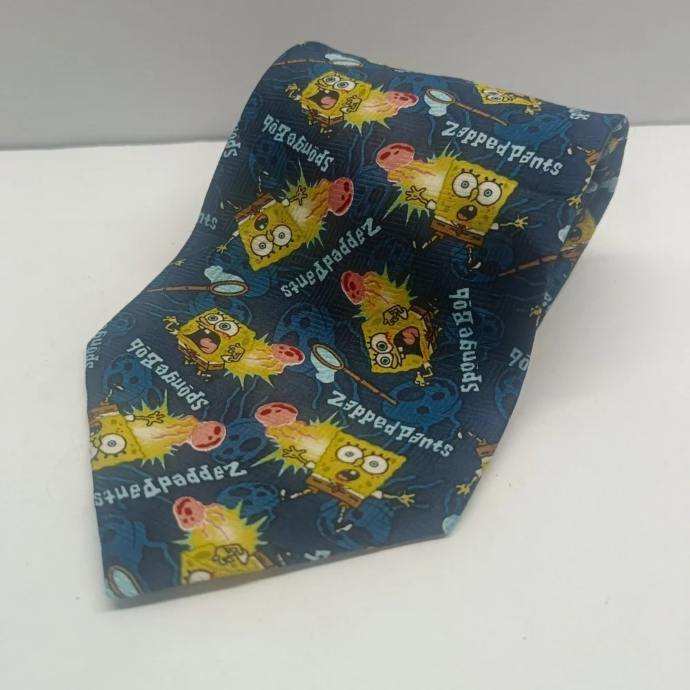 Nickelodeon Spongebob Zapped Pants Vintage Necktie Tie 60in‎